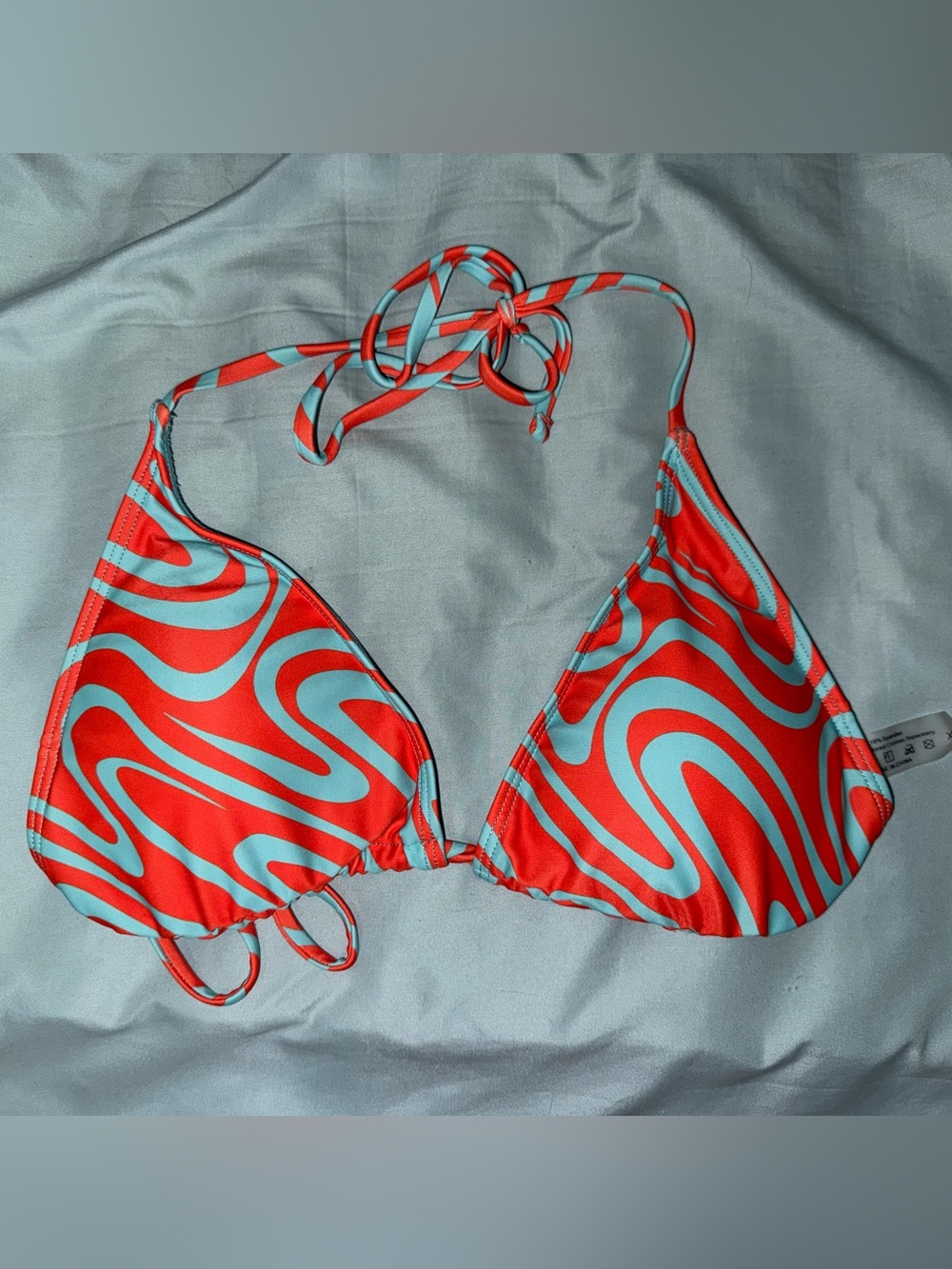 Vibrant Swirl Triangle Bikini Top